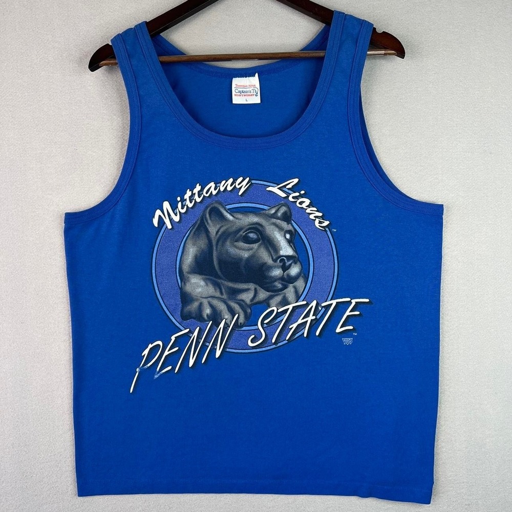Vintage Penn State Nittany Lions Tennessee River Blue Tank Top L